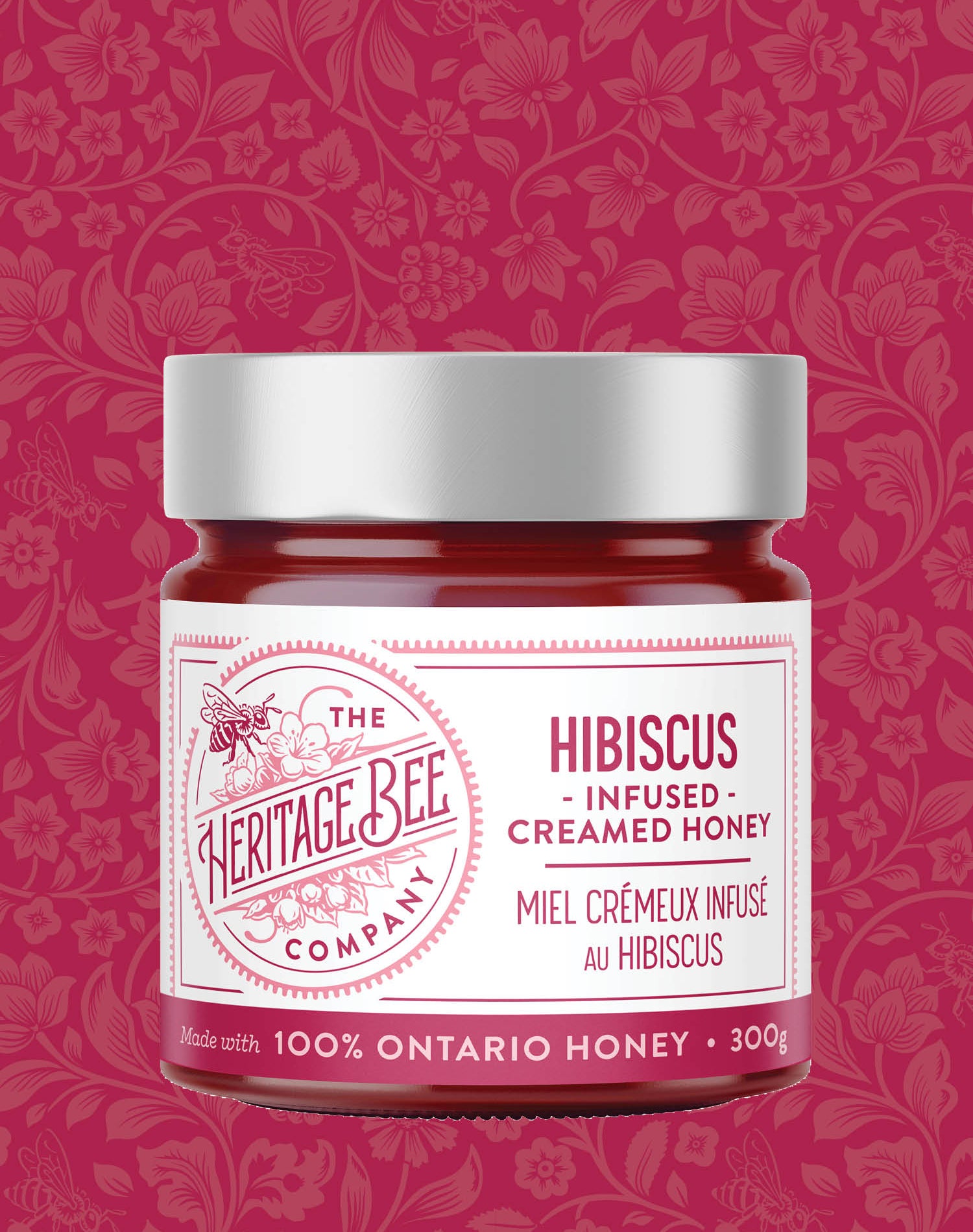 Hibiscus Creamed Honey