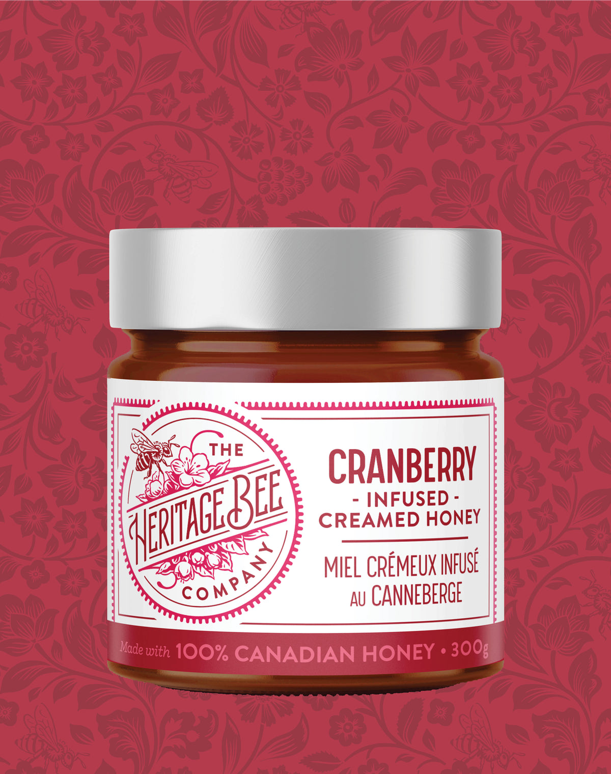 Cranberry Creamed Honey