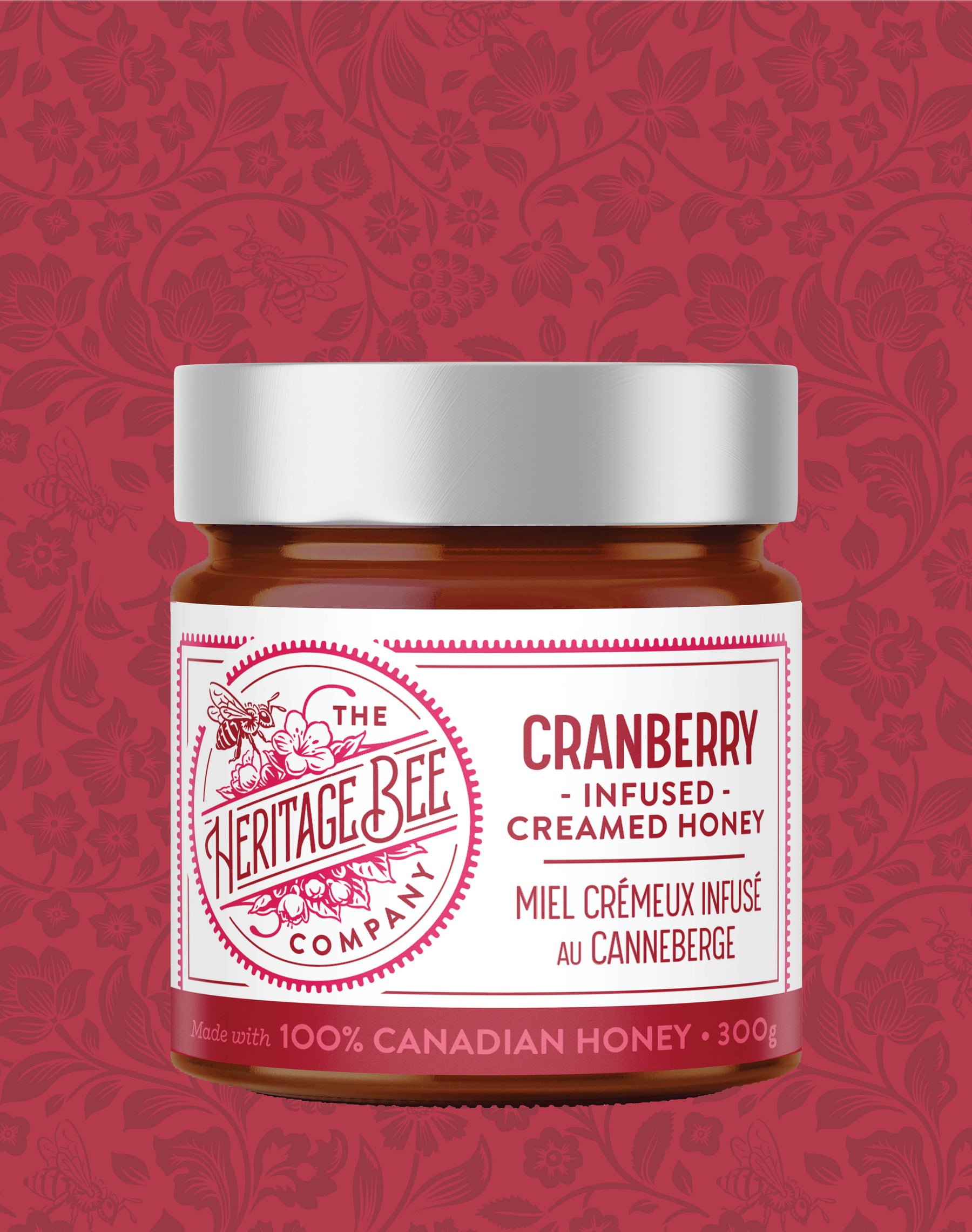 Cranberry Creamed Honey